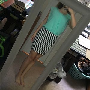 Mint Green and Striped dress